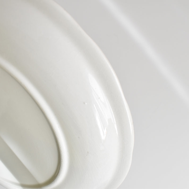 Vintage plate Digoin & Sarreguemines White relief H