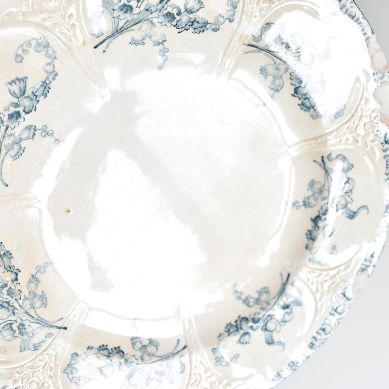 Antique Plate Longwy Muguet (Lily of the Valley) B