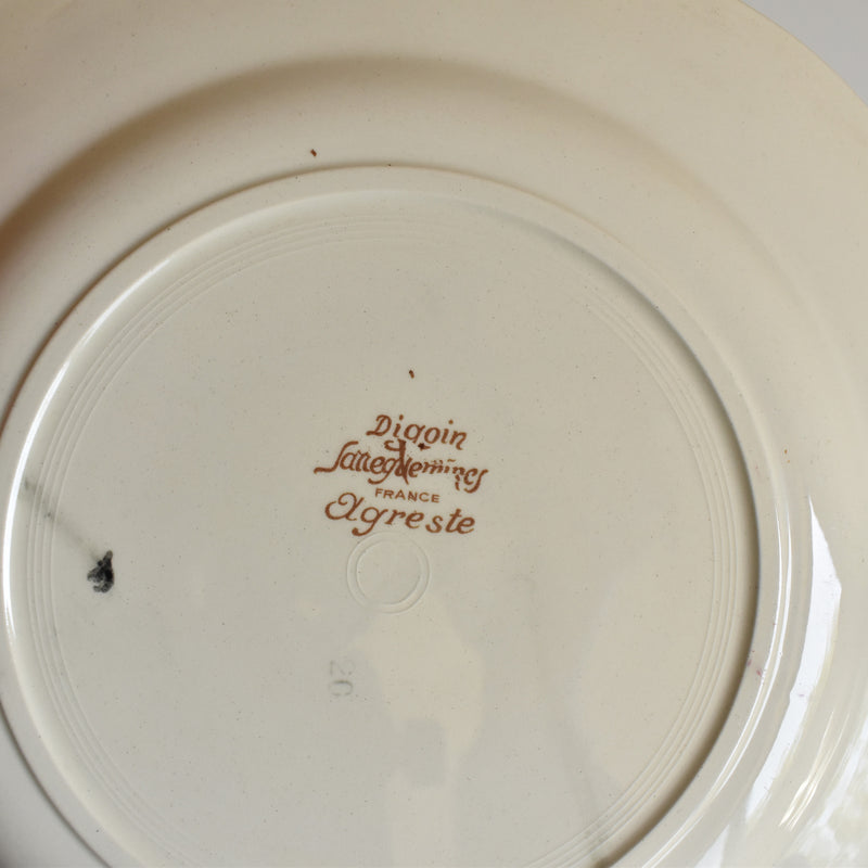 Vintage Plate 22.5cm Digoin & Sarreguemines Agreste A