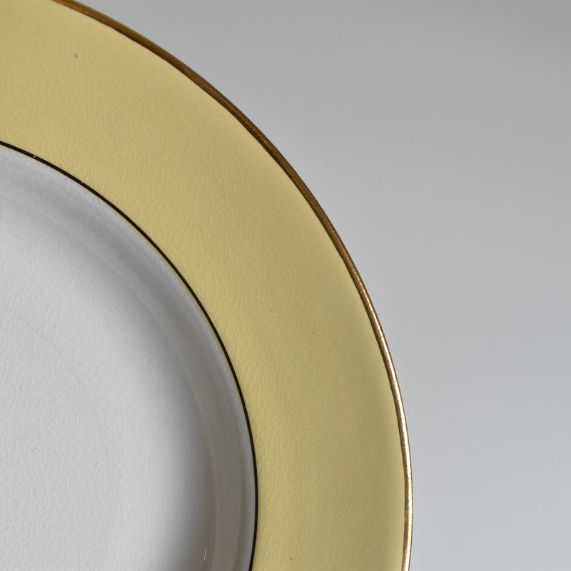 Vintage Deep Plate, Ramandinoise, Pastel Yellow, D