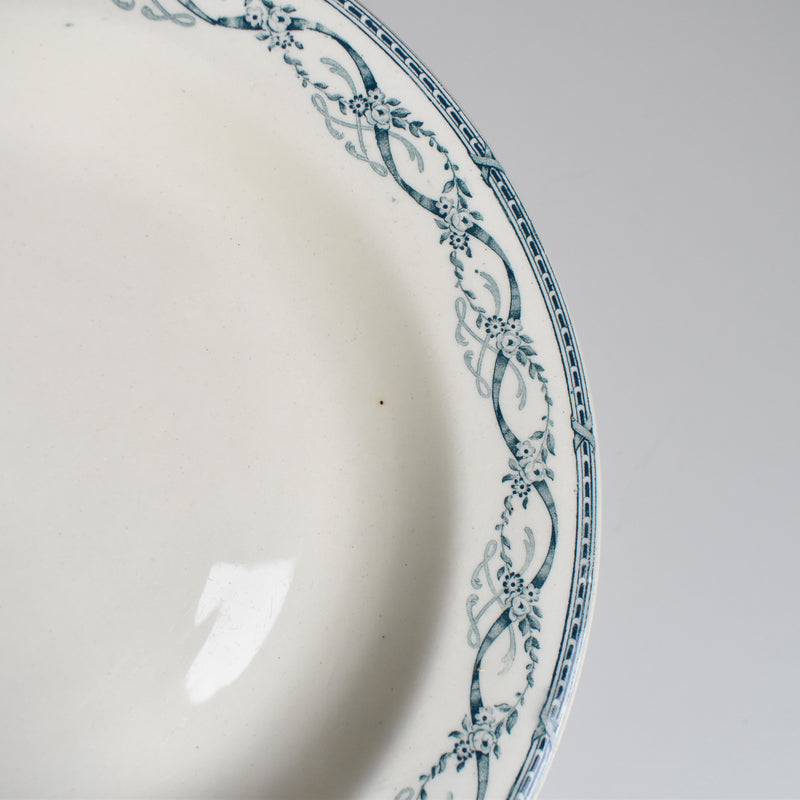 Antique deep dish, Sarreguemines Récamier D