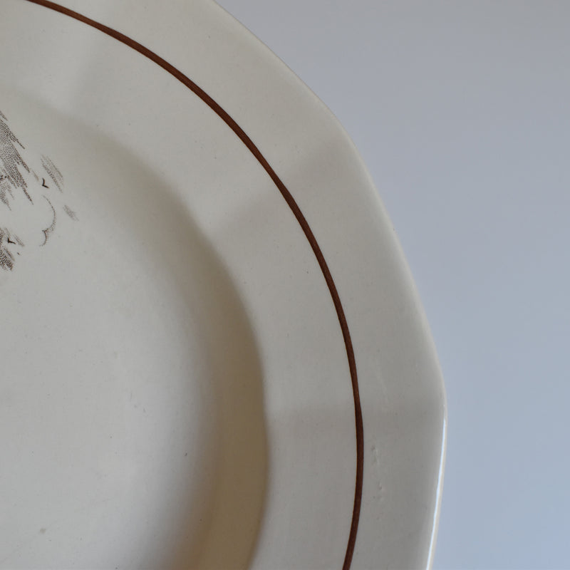 Vintage Deep Plate Digoin & Sarreguemines Calvados D