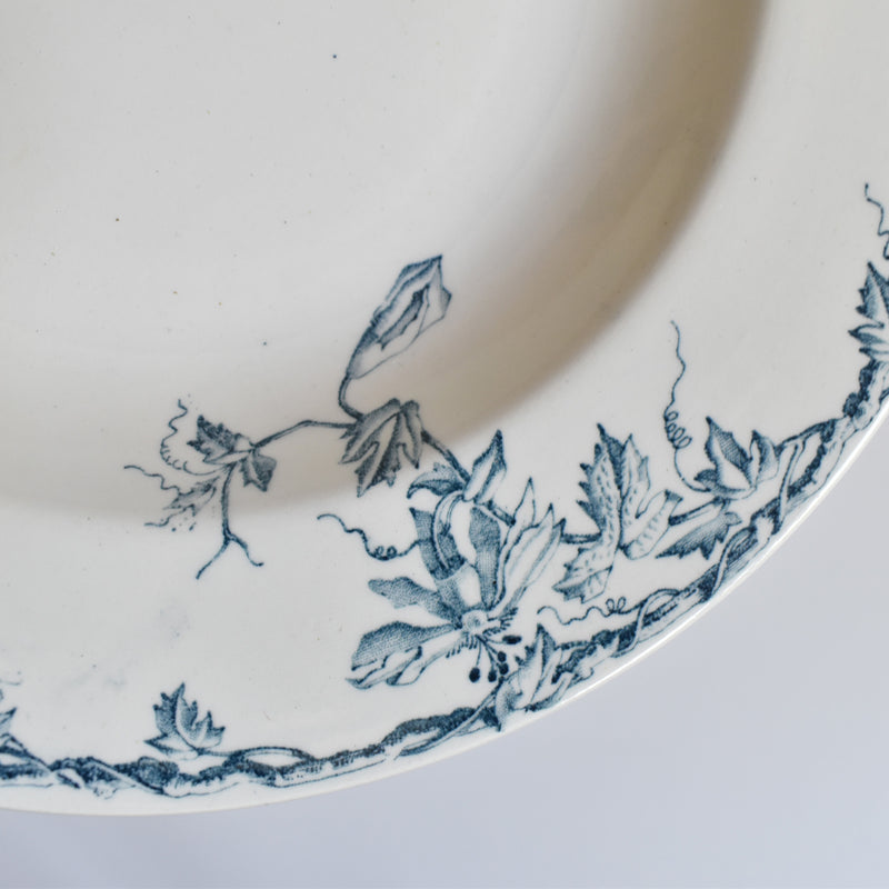 Antique Deep Plate, KG Luneville Passiflore A