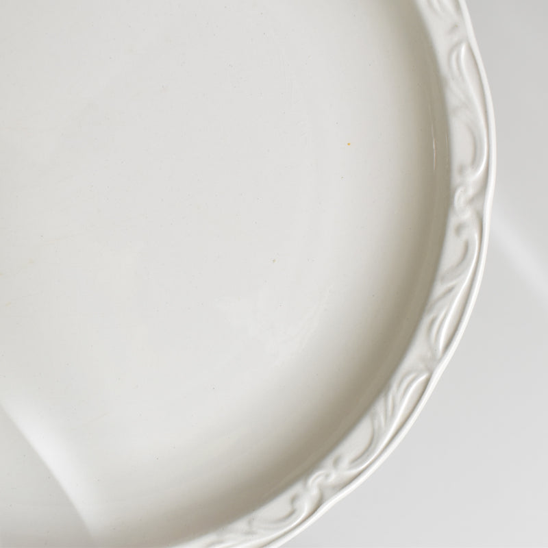 Vintage plate Digoin & Sarreguemines White relief H