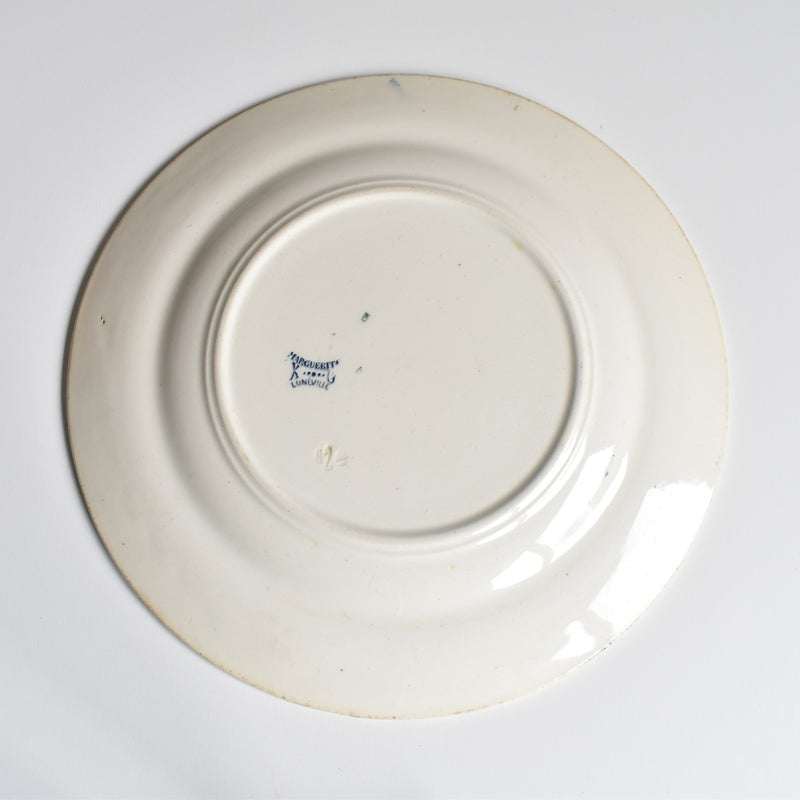 Antique Plate KG Luneville Marguerite A