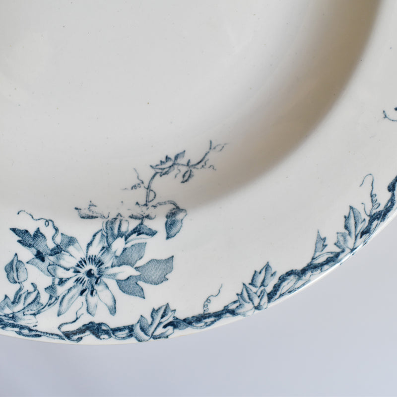 Antique Deep Plate, KG Luneville Passiflore A
