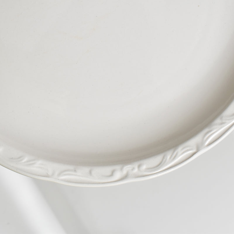 Vintage plate Digoin & Sarreguemines White relief H