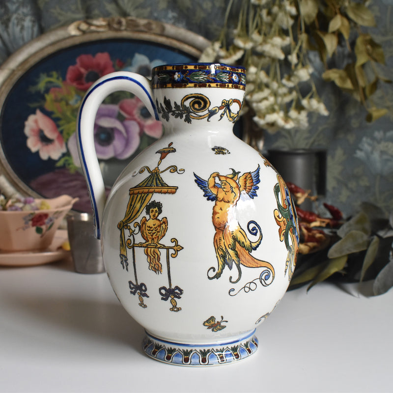 Vintage pitcher Gien Italia Diane
