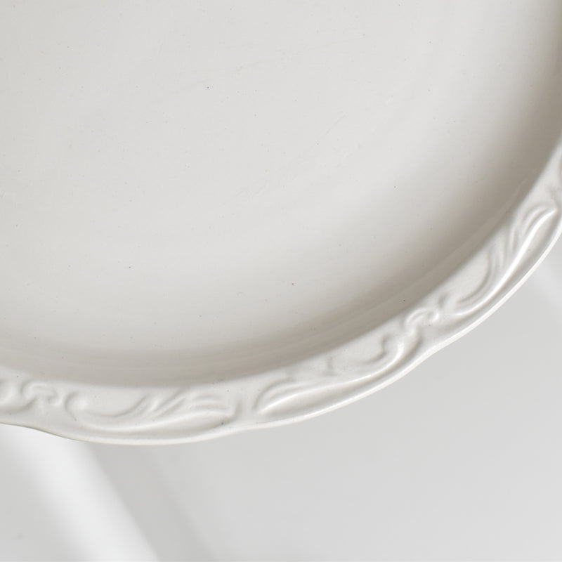 Vintage plate Digoin & Sarreguemines White relief H