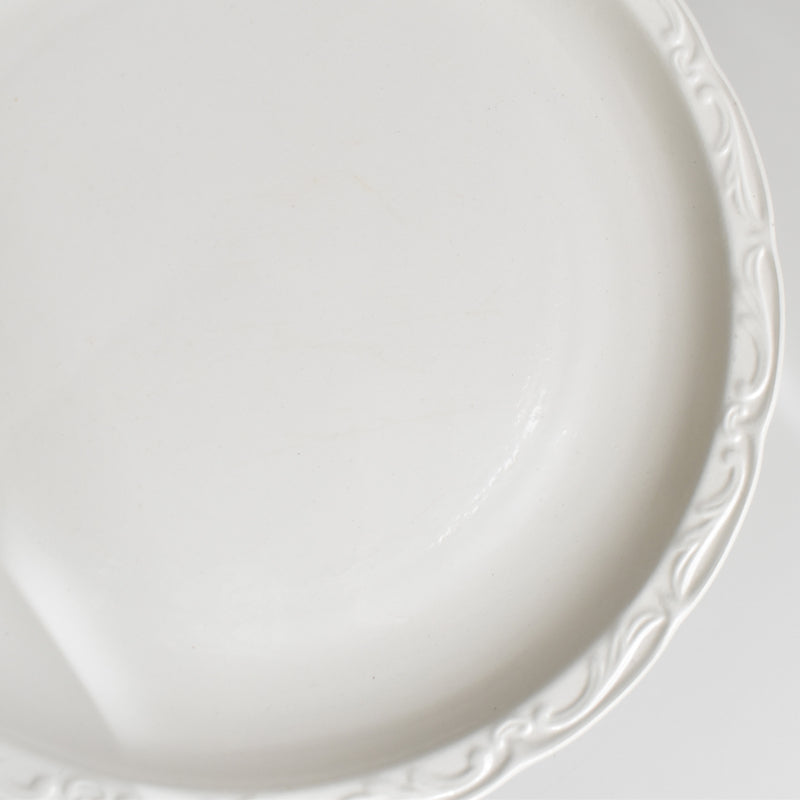 Vintage plate Digoin & Sarreguemines White relief H