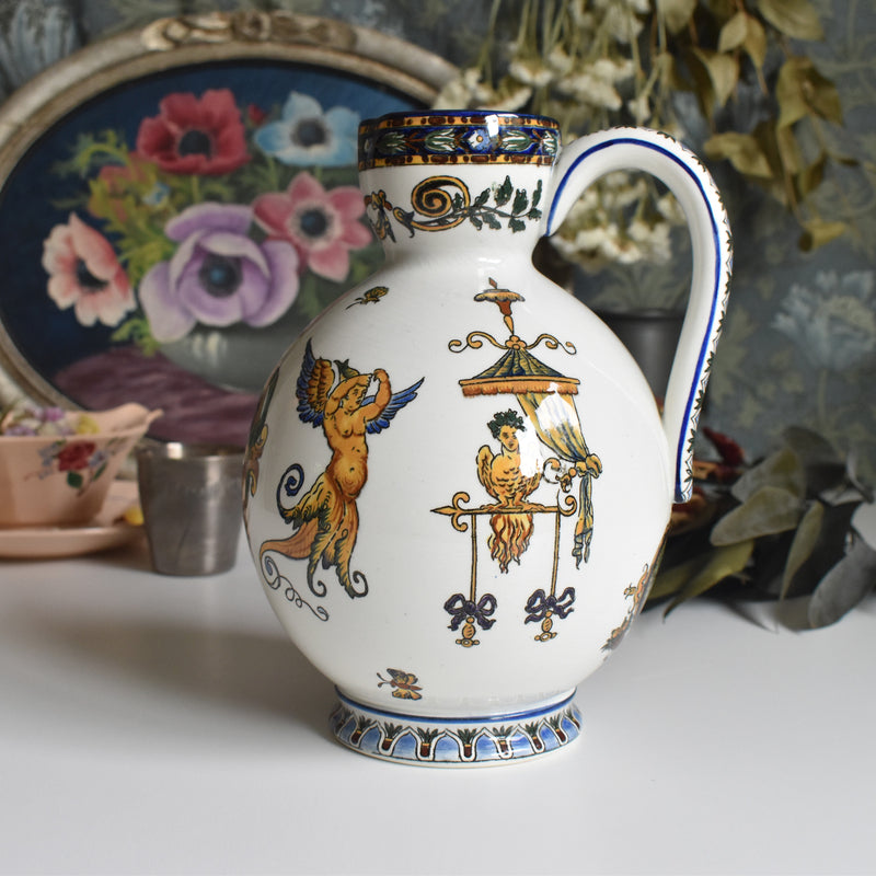 Vintage pitcher Gien Italia Diane
