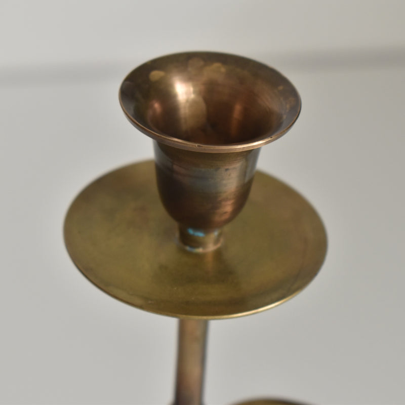 Vintage Brass Candlestick Holder for 3 Candles