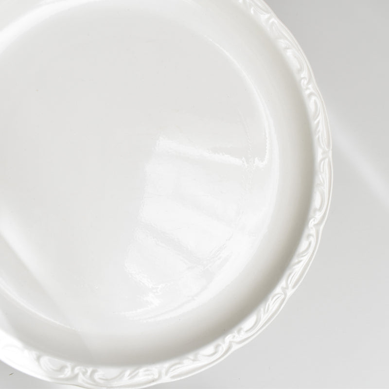Vintage plate Digoin & Sarreguemines White relief H