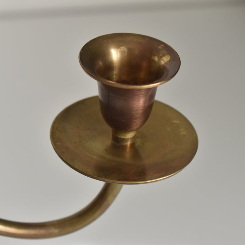 Vintage Brass Candlestick Holder for 3 Candles