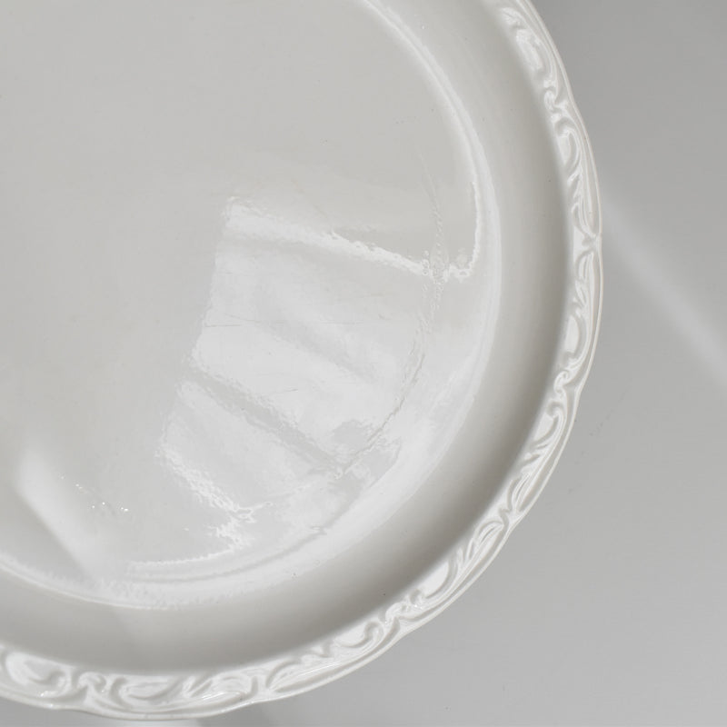 Vintage plate Digoin & Sarreguemines White relief H