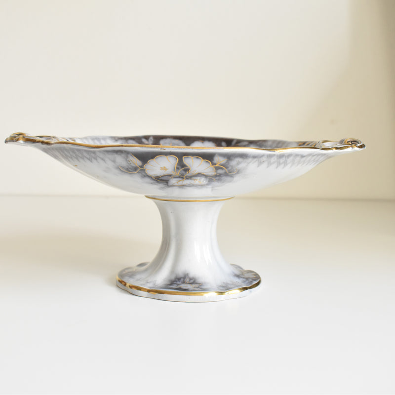 Antique Compotier U&C Sarreguemines Jardinière (black)