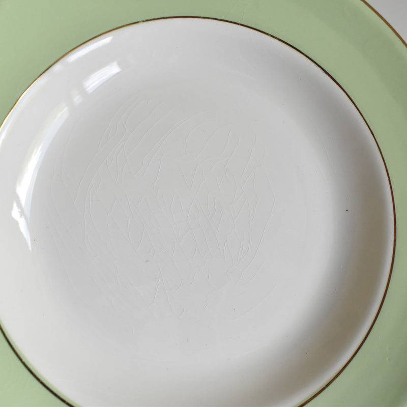 Vintage Deep Plate Lamandinoise Pastel Green A