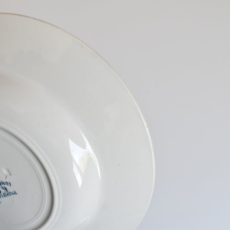 Antique Deep Plate KG Luneville Passiflore B