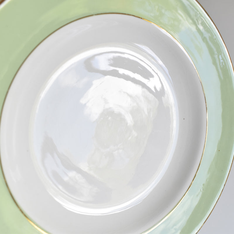 Vintage Deep Plate Lamandinoise Pastel Green A