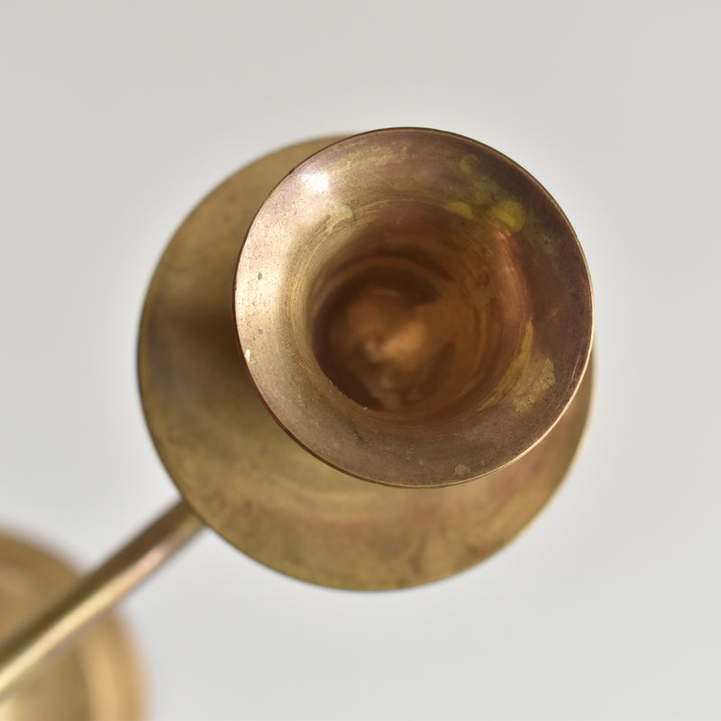 Vintage Brass Candlestick Holder for 3 Candles