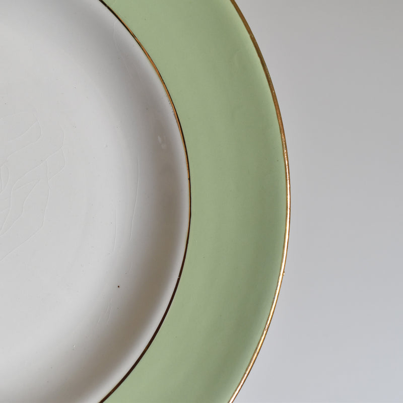 Vintage Deep Plate Lamandinoise Pastel Green A