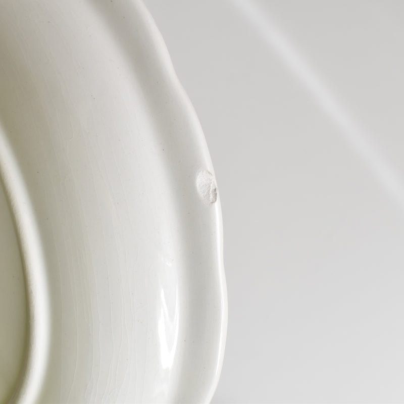 Vintage Plate, Digoin & Sarreguemines, White Relief I