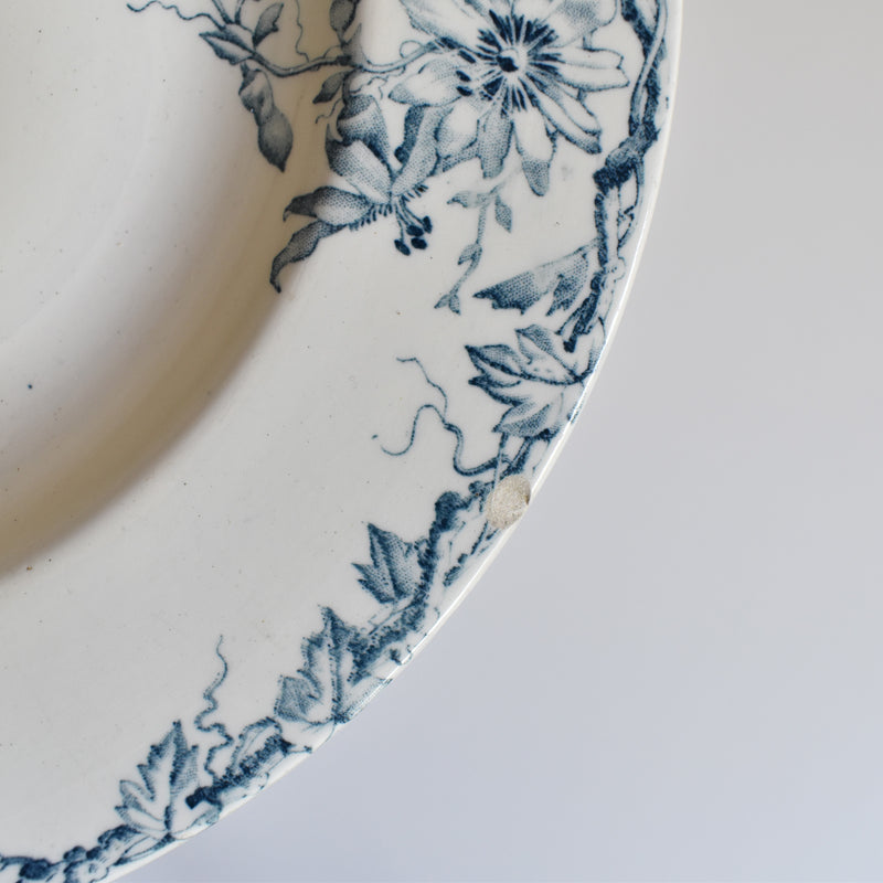 Antique Deep Plate KG Luneville Passiflore B