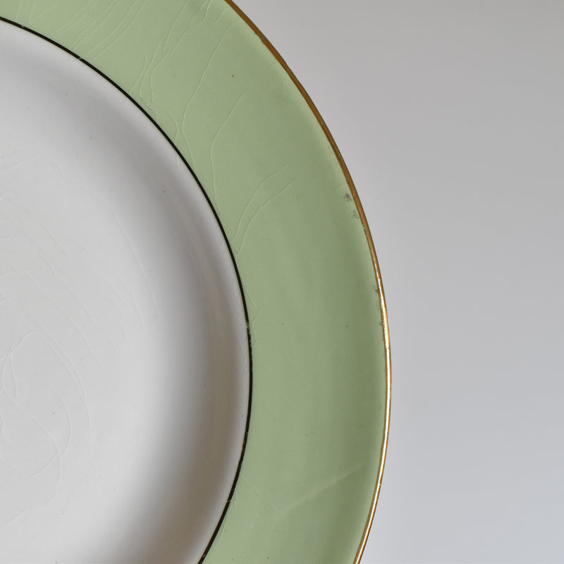Vintage Deep Plate Lamandinoise Pastel Green A