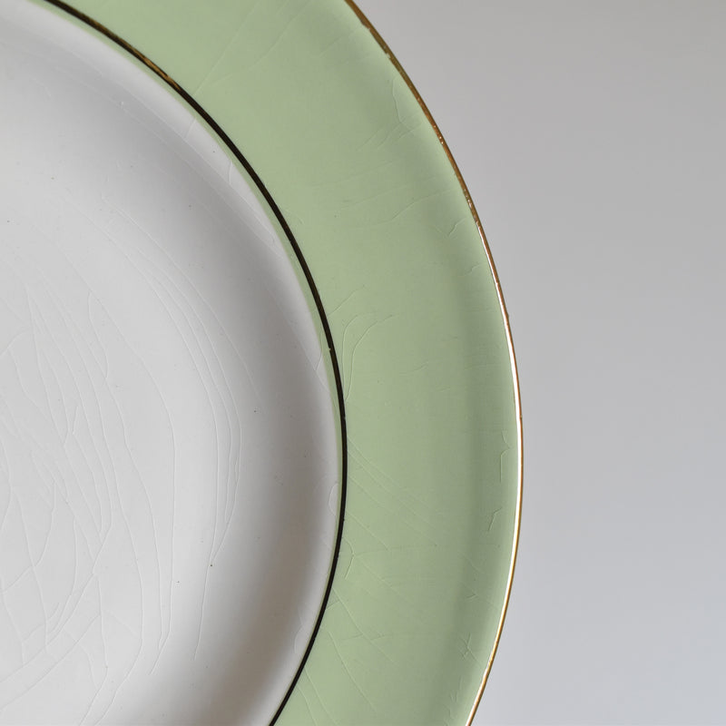 Vintage Deep Plate Lamandinoise Pastel Green A
