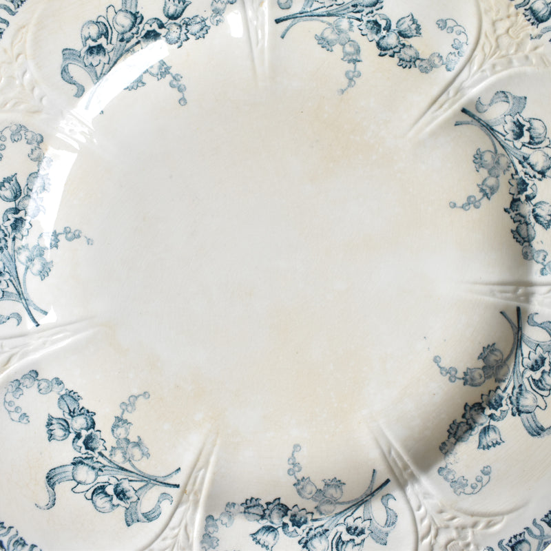 Antique Plate Longwy Muguet (Lily of the Valley) C