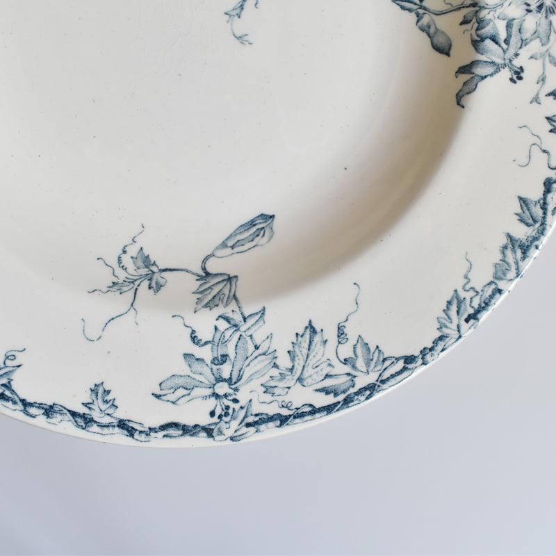 Antique Deep Plate KG Luneville Passiflore B