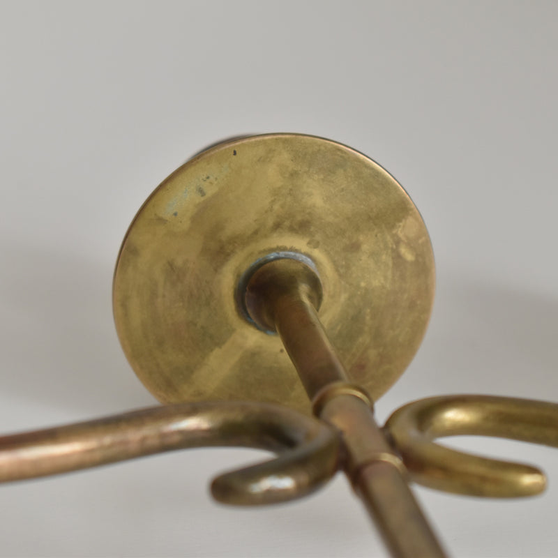 Vintage Brass Candlestick Holder for 3 Candles