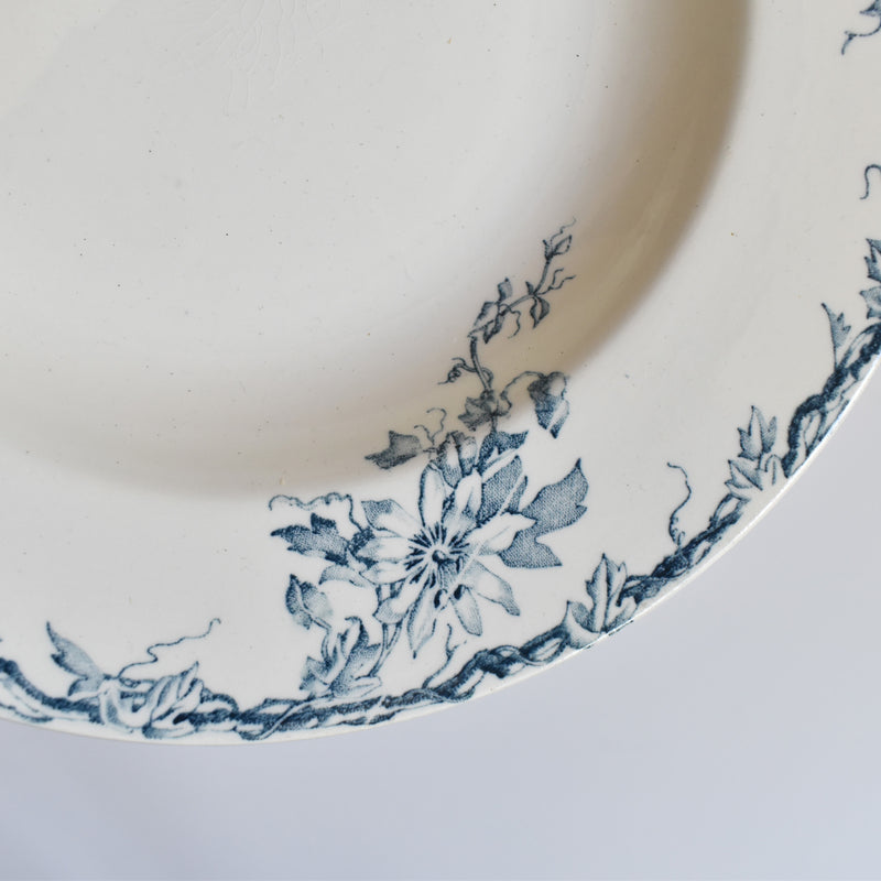 Antique Deep Plate KG Luneville Passiflore B