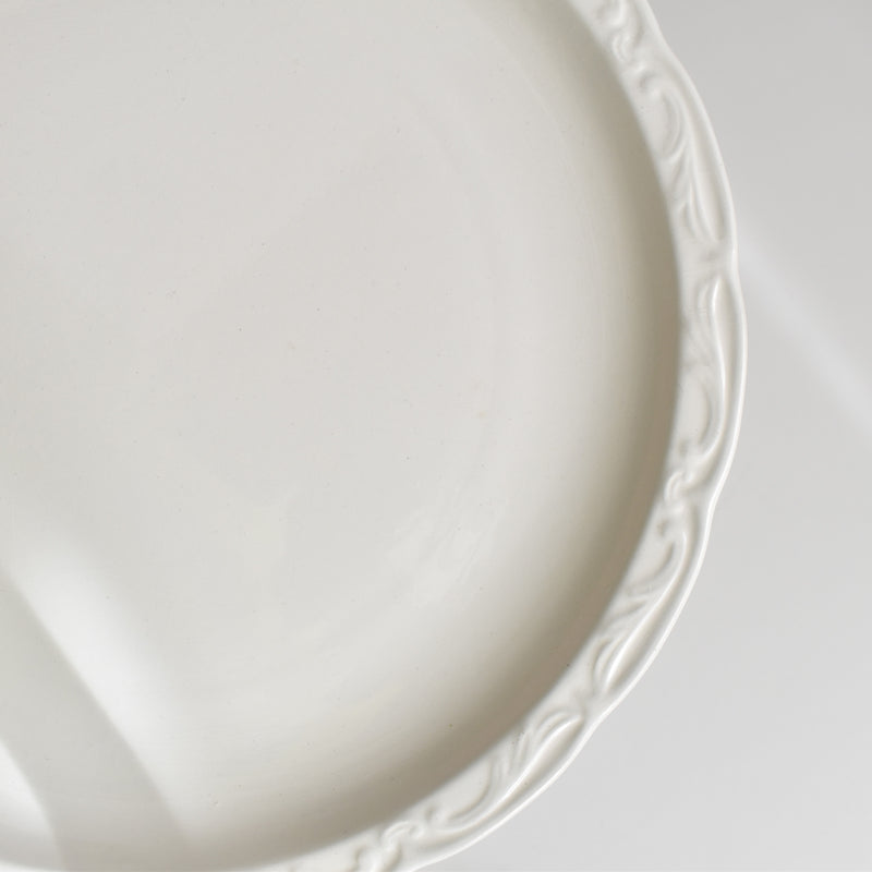 Vintage Plate, Digoin & Sarreguemines, White Relief I
