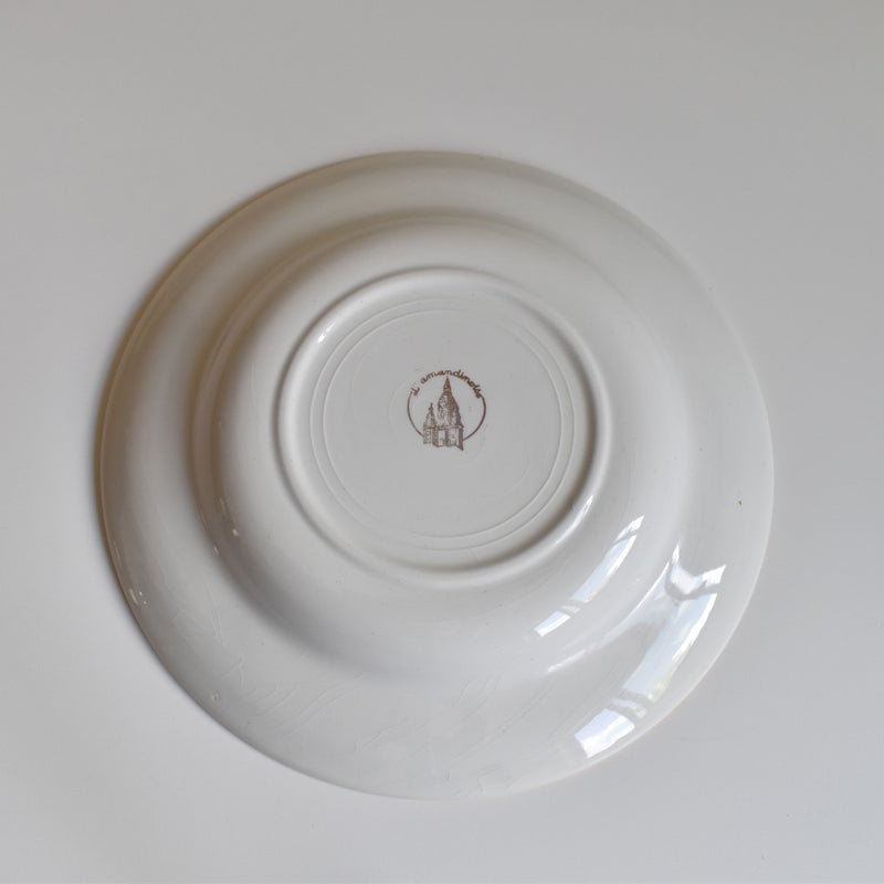 Vintage Deep Plate, Lamandinoise, Pastel Green B