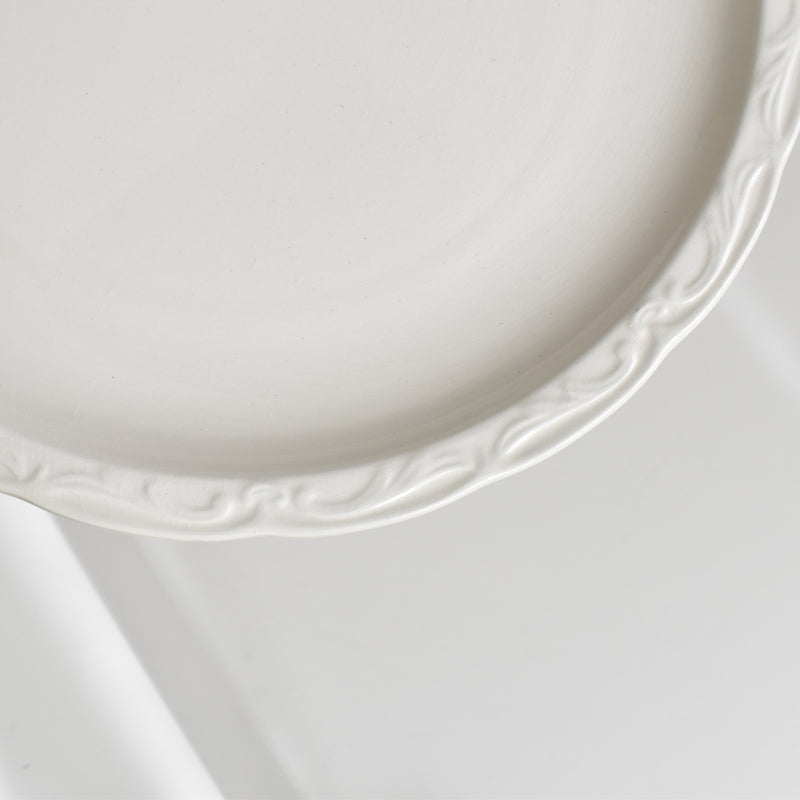 Vintage Plate, Digoin & Sarreguemines, White Relief I