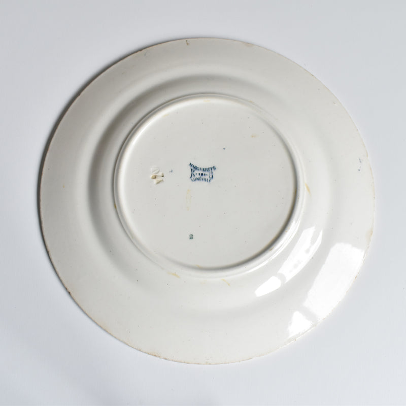 Antique Plate KG Luneville Marguerite B