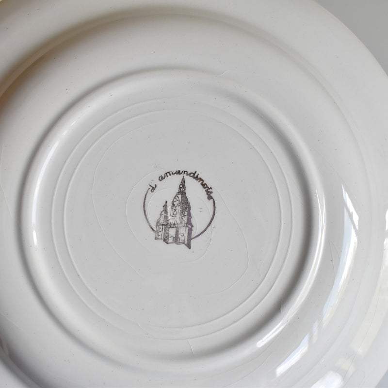 Vintage Deep Plate, Lamandinoise, Pastel Green B