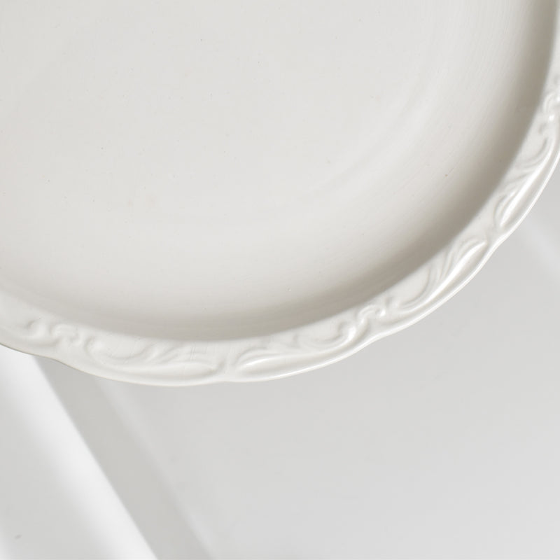 Vintage Plate, Digoin & Sarreguemines, White Relief I