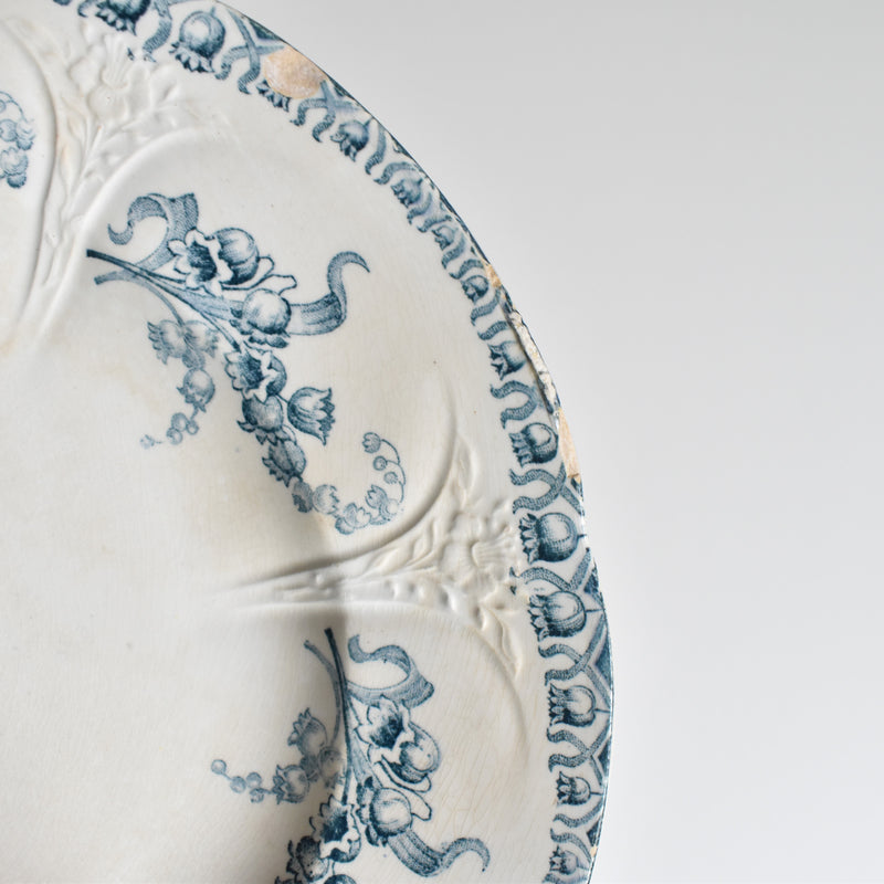 Antique Plate Longwy Muguet (Lily of the Valley) C