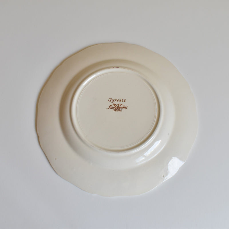 Vintage Dessert Plate, Digoin & Sarreguemines "Agreste," 21cm, A