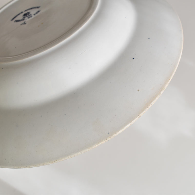 Antique Deep Plate, Creil et Montereau, Aubépine
