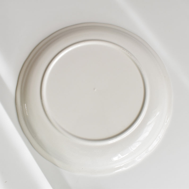 Vintage Plate Digoin & Sarreguemines White Relief J