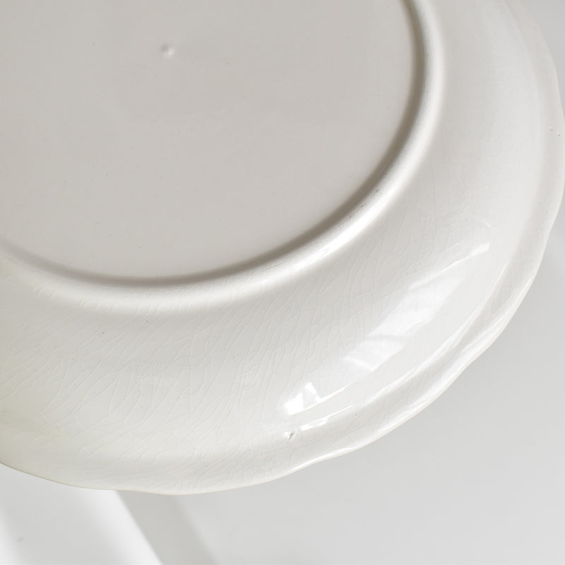 Vintage Plate Digoin & Sarreguemines White Relief J