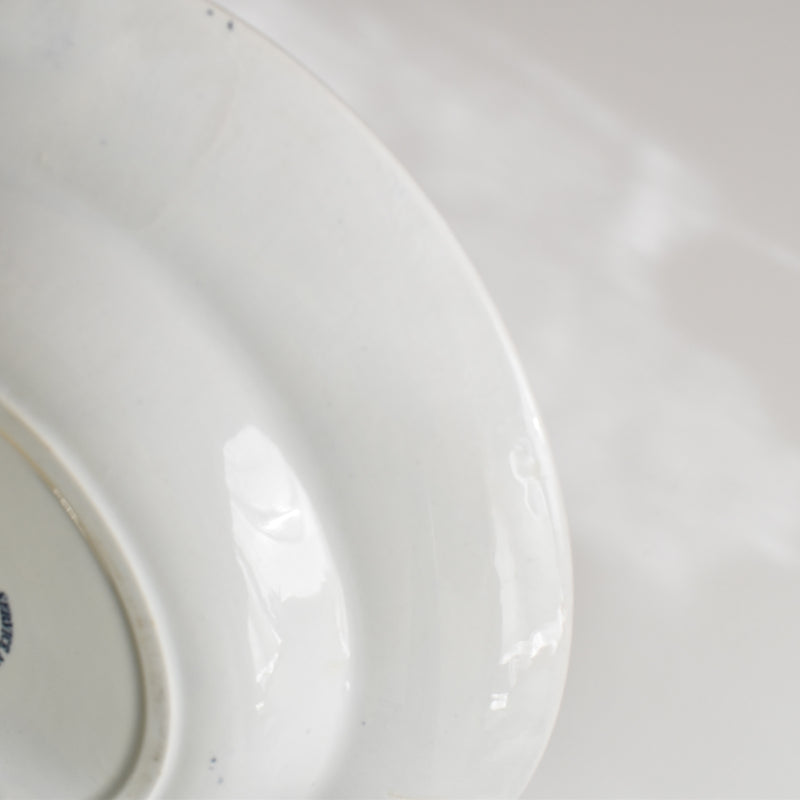 Antique Deep Plate, Creil et Montereau, Aubépine