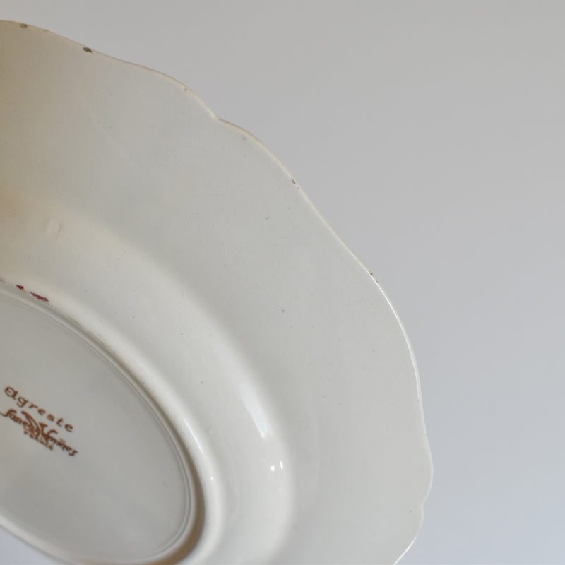 Vintage Dessert Plate, Digoin & Sarreguemines "Agreste," 21cm, A