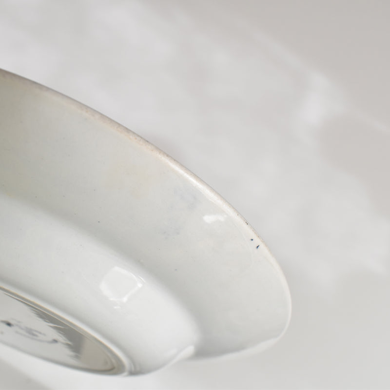Antique Deep Plate, Creil et Montereau, Aubépine