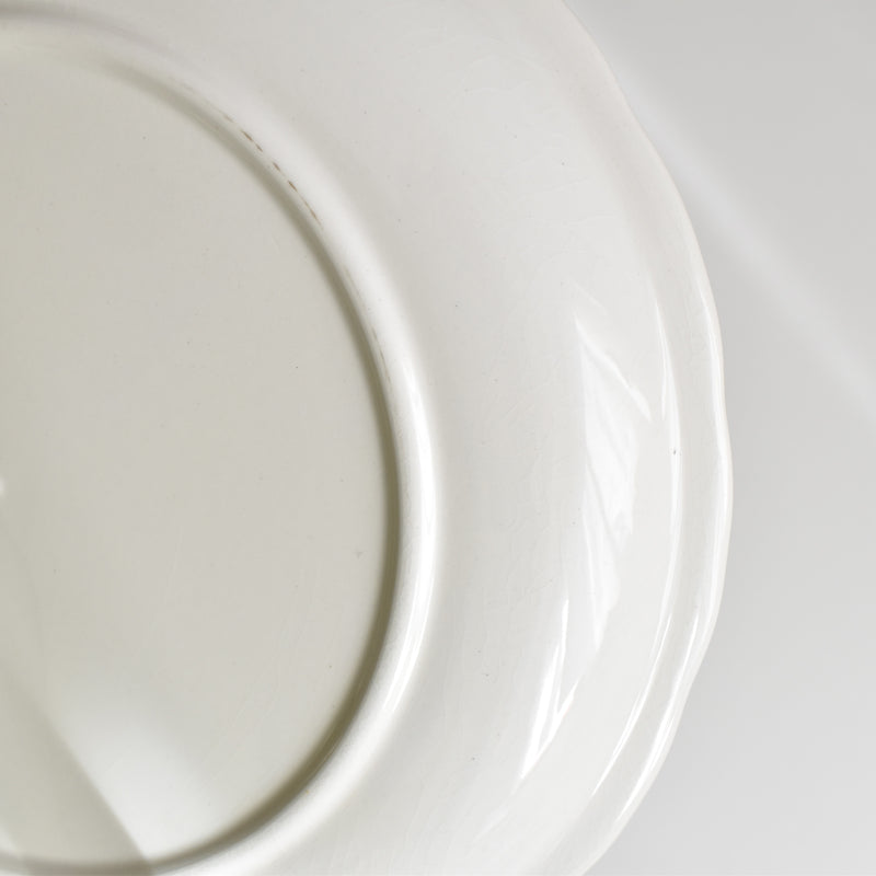Vintage Plate Digoin & Sarreguemines White Relief J