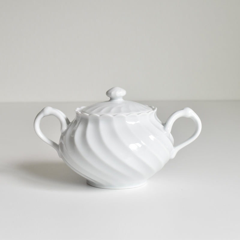 Vintage Sugar Bowl Haviland Limoges Corse Blanc
