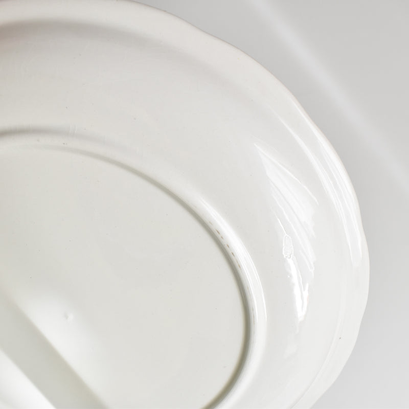 Vintage Plate Digoin & Sarreguemines White Relief J
